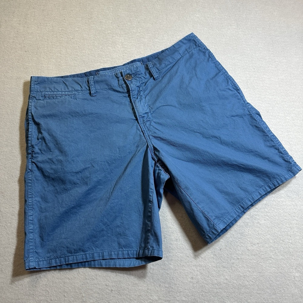 Paperbacks OPB Original Shorts Mens 34 Blue Flat Front Casual Pocket Shorts